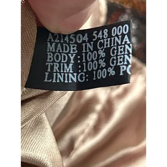 Malini Murjani Exotic Collection Leather Trim Metallic Orange Black Shoulder Bag - Picture 10 of 12